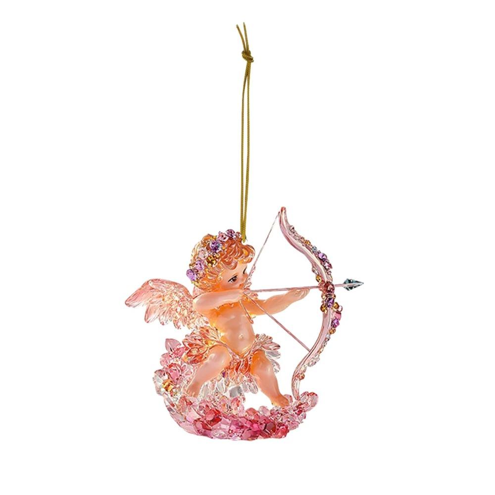 New 2D Acrylic Elf Angel Hanging Flat Love Diamond Valentine s Day Pendant Pendant Decoration Home Ornament