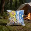 BBFDI Four and X 4x Polyester Printed Pillow Cover Square 30 35 40 45 50 55 Cm Soft for Sofa Bed Car Home Decor