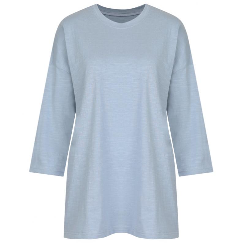 Shop   Women Slub Cotton 3 4 Sleeve Tee Mustard Dai Wsh 1112