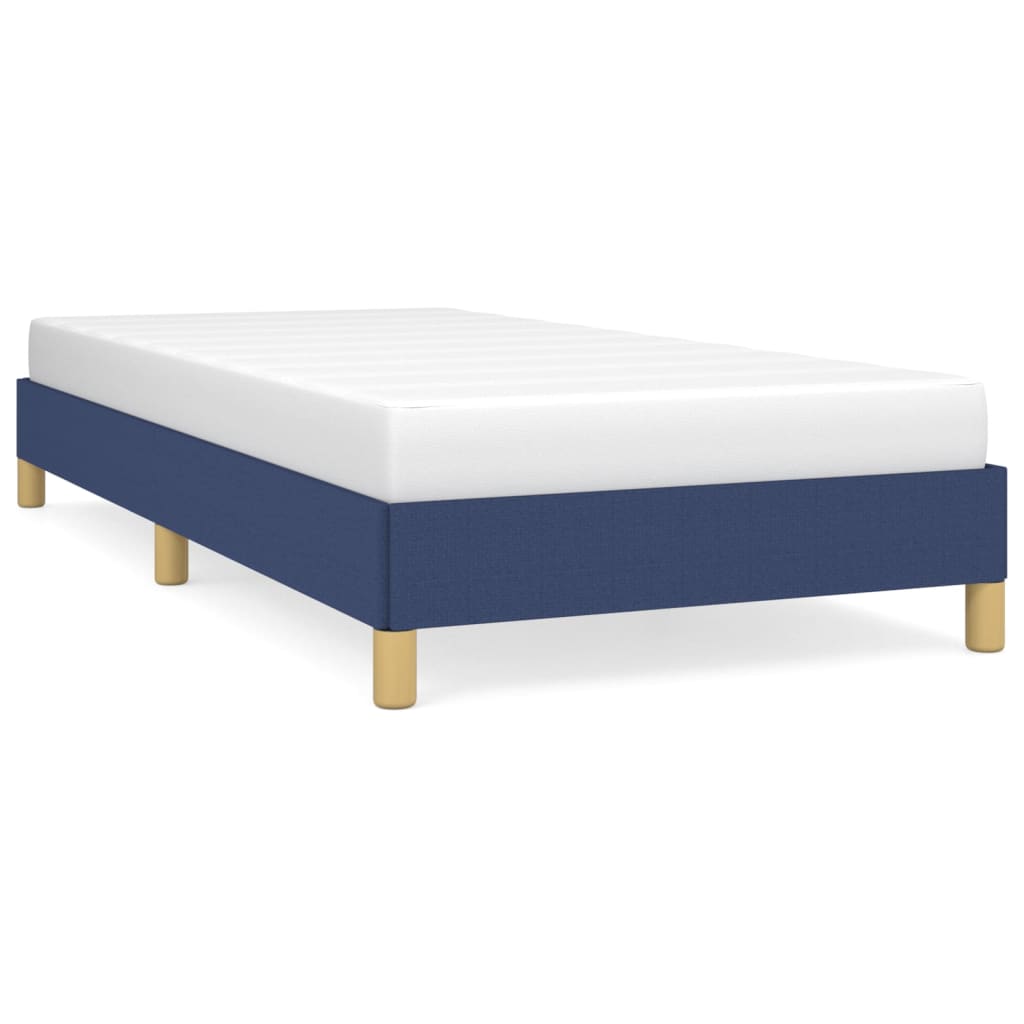 Vidaxl Bed Frame Without Mattress Blue 90X200 Cm Fabric