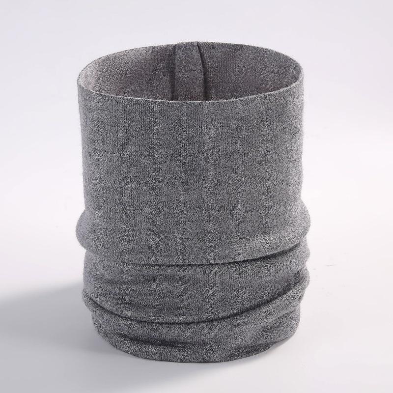 Pullover Knitted Scarf Autumn and Winter Solid Color Scarf Men and Women Couples Fashion Fake Turtleneck Single Ring Neck Cover