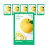 Yuzu Energy Brightening Sheet Mask Vitamin C Glow Care 22ml X 6pcs