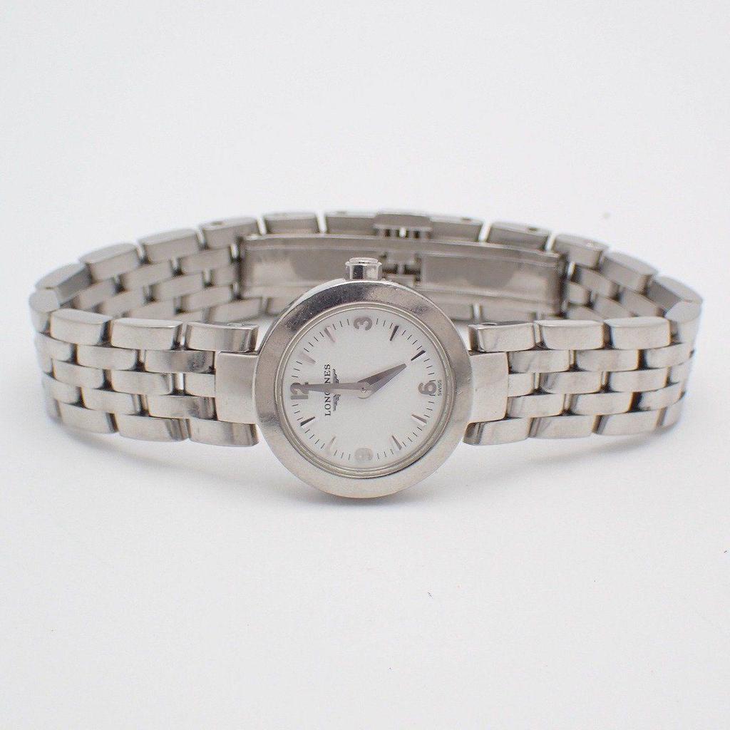 Used Longines Dolce Vita Quartz Ladies Watch White Dial Genuine SS Belt L5.174.4 [Ioki Pawnshop]