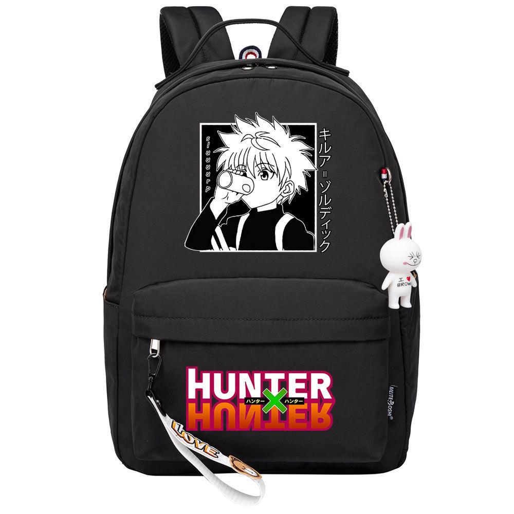 Popular Cartoon, Full-Time Hunter, Printed Schoolbag For Primary And Secondary School Students, Cute Girls' Casual Backpack.