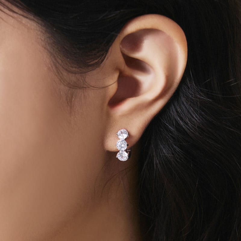 TOU WAV105 Bling Crystal Earrings