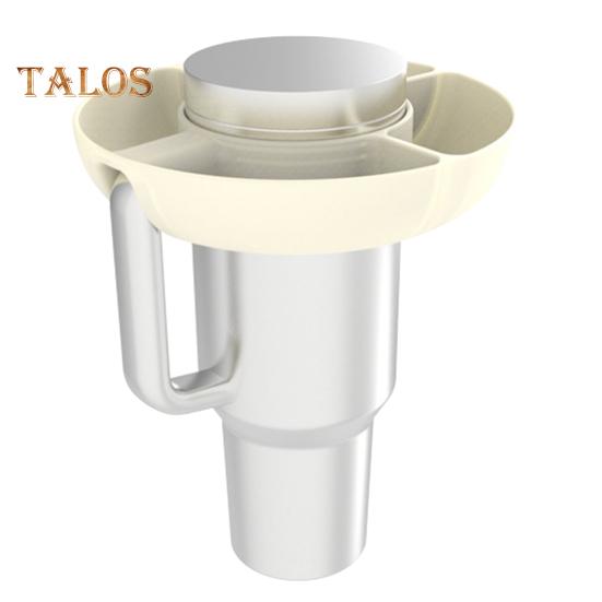 Silicone Tumbler Snack Bowl Reusable Snack Ring for 40 Oz Tumbler with Handle 4 Compartment Snack Tray Container Platter