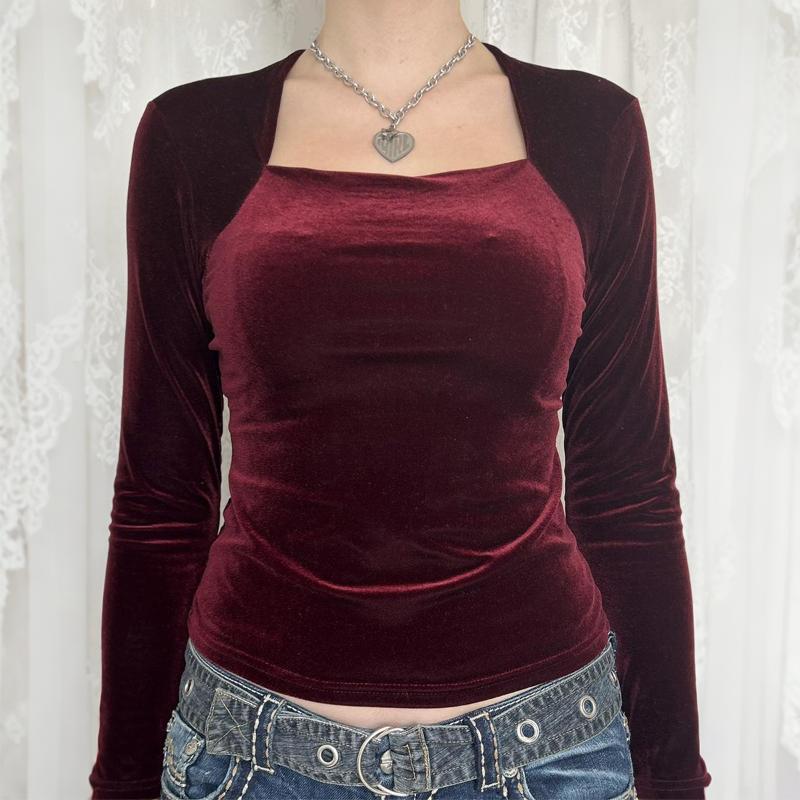 Lässiges Einfaches Langarm-Unterhemd Damen-T-Shirt Damen Herbst 2025