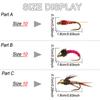 Fly Fishing Flies 9Pcs-3 Boxs Bundle 3 different styles Wet Flies Bait for catching fish like Trout/Bass etc in fresh water