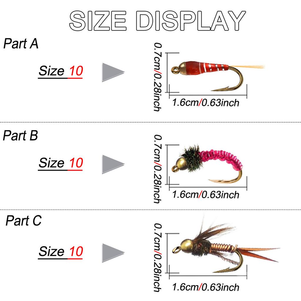 Fly Fishing Flies 9Pcs-3 Boxs Bundle 3 different styles Wet Flies Bait for catching fish like Trout/Bass etc in fresh water