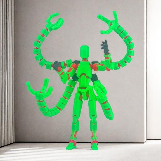 3D Printed Robot Action Figure with Accessories Movable Joints Robot Model Toy