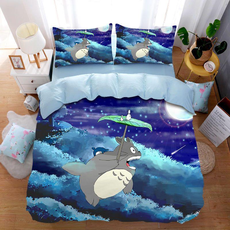 Duvet Cover My Neighbor T-Totoro 3D Exquisite Cartoon Print Bedding Set Comforter Bed Youth Home Decor Kids Boys Girls Gift