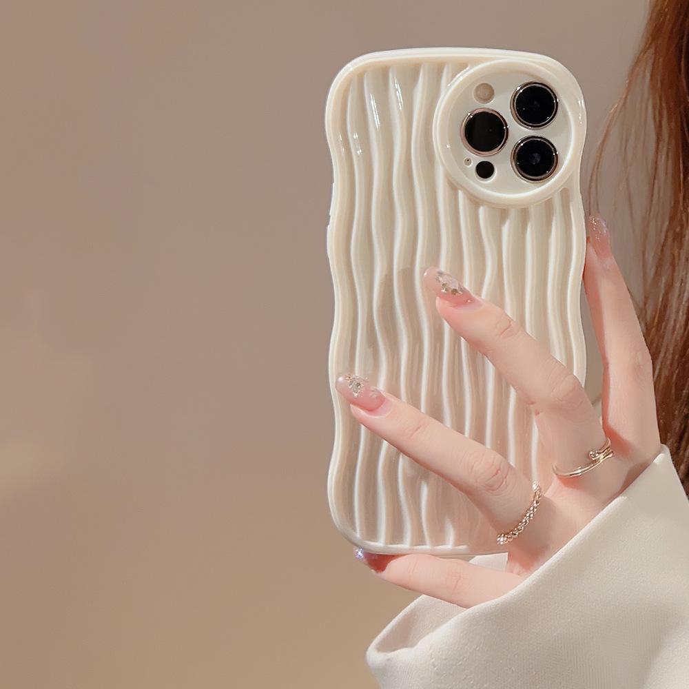 Wavy Water Pattern 12 Suitable for 14promax IPhone Case Iphone13 Anti Fall XS Soft Shell 8p Solid Color 11
