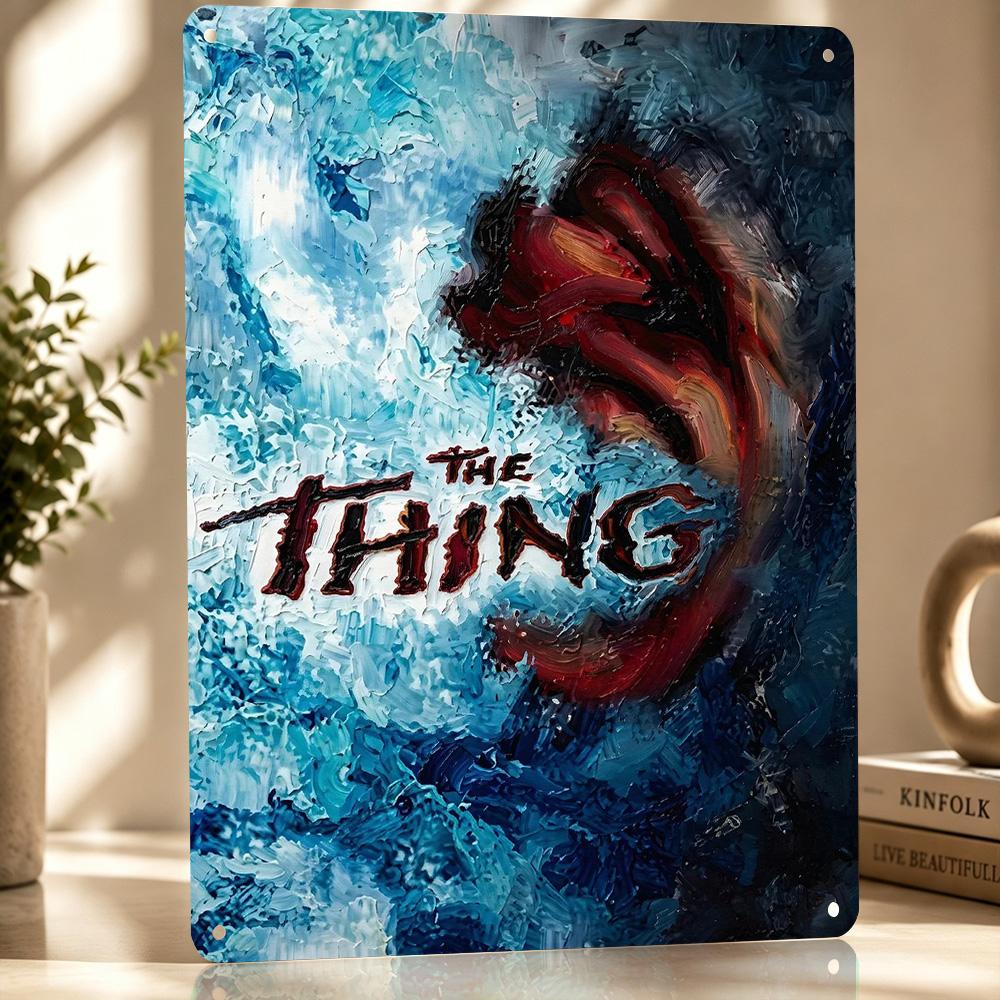 The Thing D Texture Printed Poster Custom Vintage Metal Tin Plate Sign for Wall Art Bathroom Decor Room Luxury Decoration Home