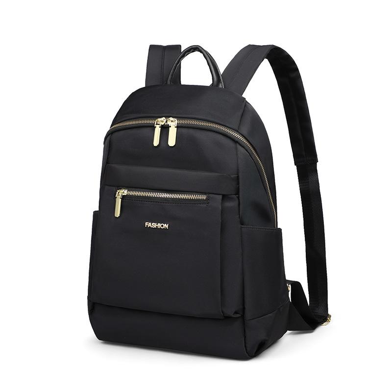 Women'S Backpack Women'S Black Fashion Large Capacity Versatile Backpack Travel High Texture School Bag