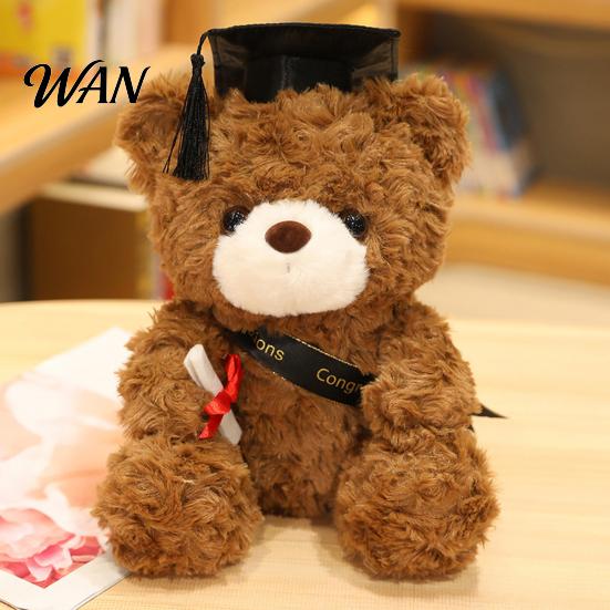 Plush Bear With Bow Tie Personalized Graduation Gifts 2026 for Her, 7-Inch Teddy Bear, Soft Celebration Gift Mascot College High School, Grade