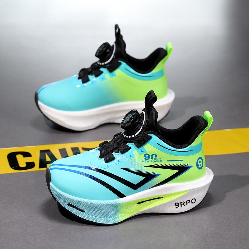 

2025 детские карбоновые кроссовки для бега, мужские кроссовки для бега, двойная сетка, настоящая взрывная подошва, студенческие, для больших детей, дышащие спортивные кроссовки 38