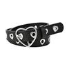 Buckle Decoration Belt Fashion Heart-Shaped Eyelet Hollow Girl Jeans Shorts Porous