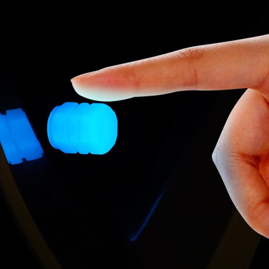 12Pcs Luminous Tire Valve Stem Caps Mini Size Universal Easy Installation Fluorescent Glowing