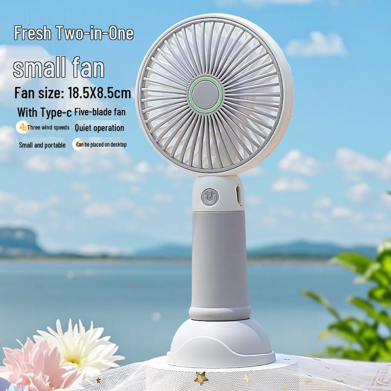 Portable Mini USB Rechargeable Fan - High-Power, Fresh Design for Desktop & Handheld Use