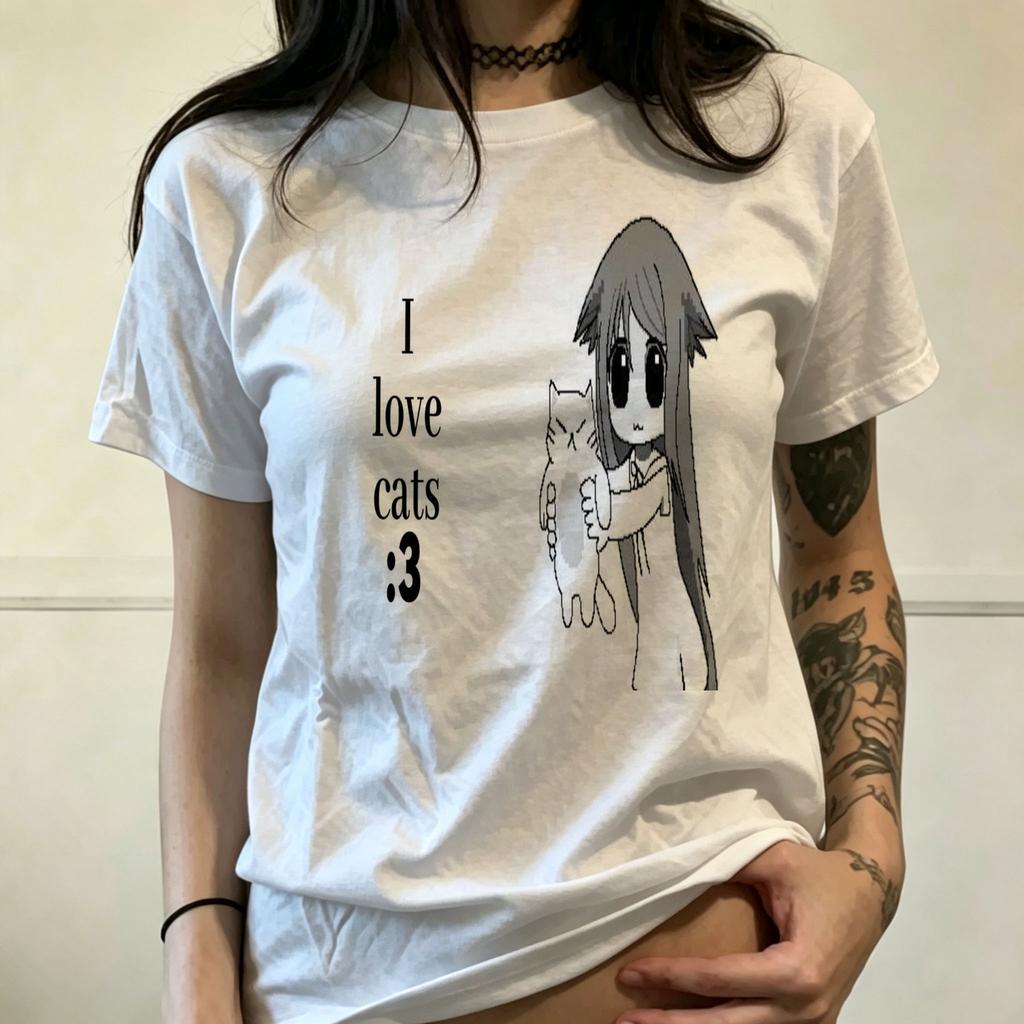 Summer Arrivals ShortSleeve TShirts With ComicStyle Character Prints Gothic And Y2k Styles Suitable For Both Unisex And Unisex
