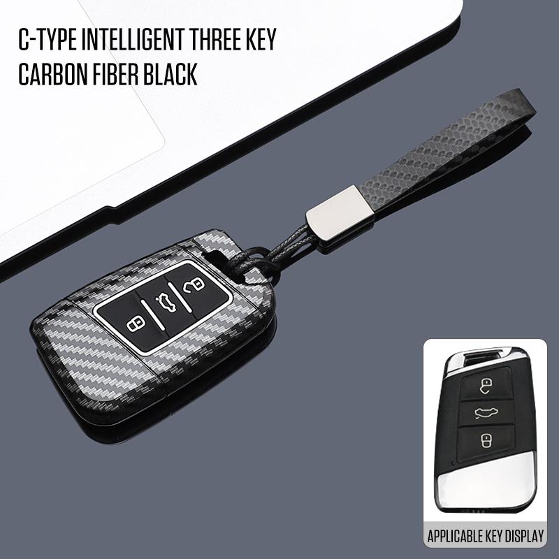 Styling Mouldings Car Key Case Cover Bag For VW Volkseagen Passat B8 Magotan For Skoda Superb A7 Kodiaq Seat Shell Fob