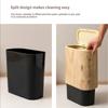 Modern Design Press Open Trash Bin Waste COntainer Basket For Home Kitchens Bathroom Narrow Space Garbage Can