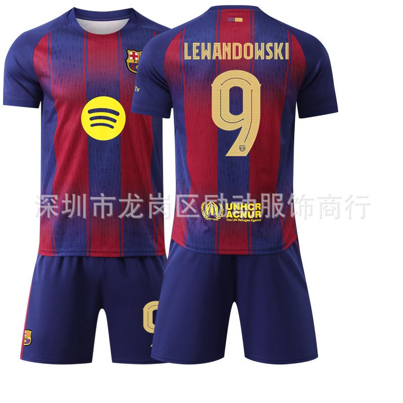 26 sezóna 10 Messi Ne. 19 Yamal dres sportovní dres Barcelona domácí Liga mistrů fotbalový dres sada