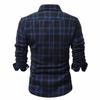 Mens Button Down Shirts Regular Fit Long Sleeve Casual Plaid Shirt