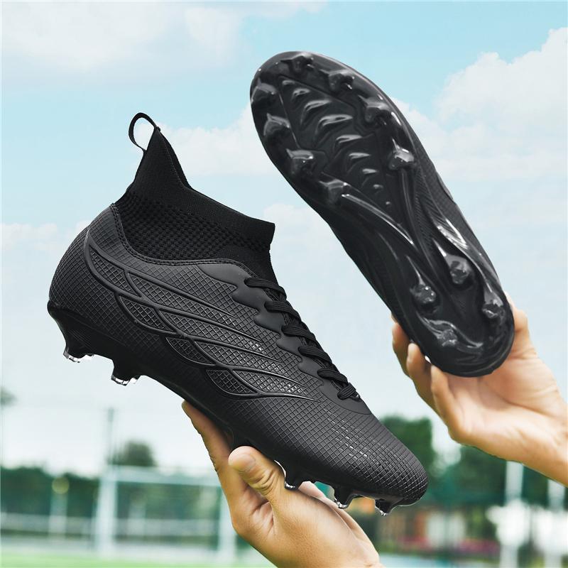 New Men Football Boots Cleats Long Spikes Outdoor Sport Soccer Shoes Adult Training Boys Non Slip Breathable Match Comfortable