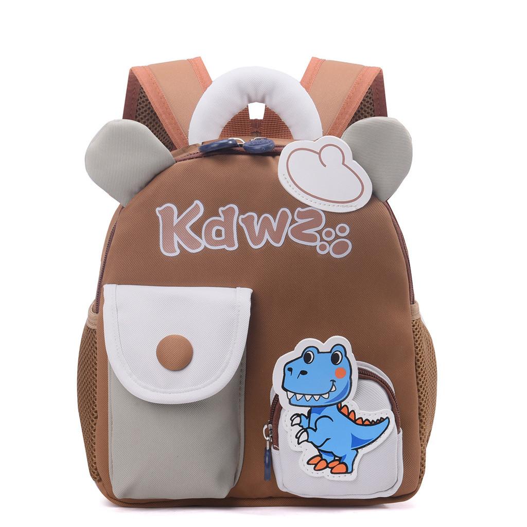 Childrens Cute Cartoon Backpack With Oxford Fabric For School And Travel Use коричневый