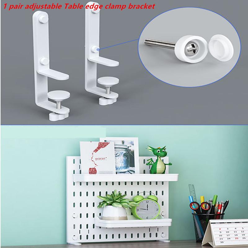 Punch-free Hole Board Vertical Desktop Wall Hanging Office Desk Storage Shelf Reading Room Desktop Kitchen Bathroom Storage Rack