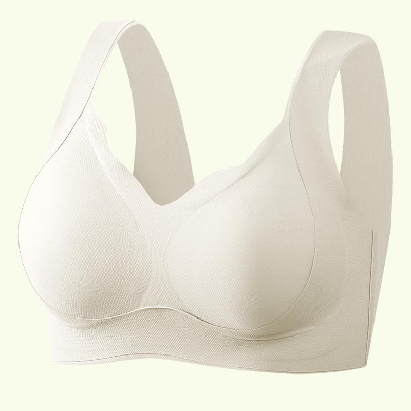 

Plus Size Seamless Bust Minimizer Bra with Fixed Cups, Side Support, Push Up & Anti-Sagging Design 3XL вершковий