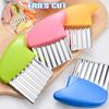 Stainless Steel Potato Chip Slicer Dough Vegetable Fruit Wave Slicer Knife Potato Cutter Chopper French Fry Maker Tool