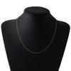 18K Yellow Gold Single Curb Chain Mint Certification [MJP] 0.25 Necklace, Mark, 50cm, Approx. 1.4g