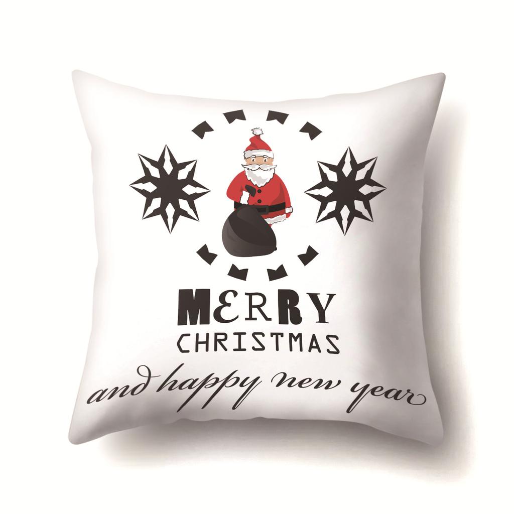 European and American Christmas Santa Claus Christmas Tree Creative Polyester Pillow Case Fashion Home Pillow Case