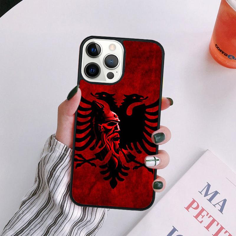 Albania Albanians Flag Art Phone Case For iPhone 17 Air 14 13 12 16Pro Max 15 Plus Max Cover Shell Coque