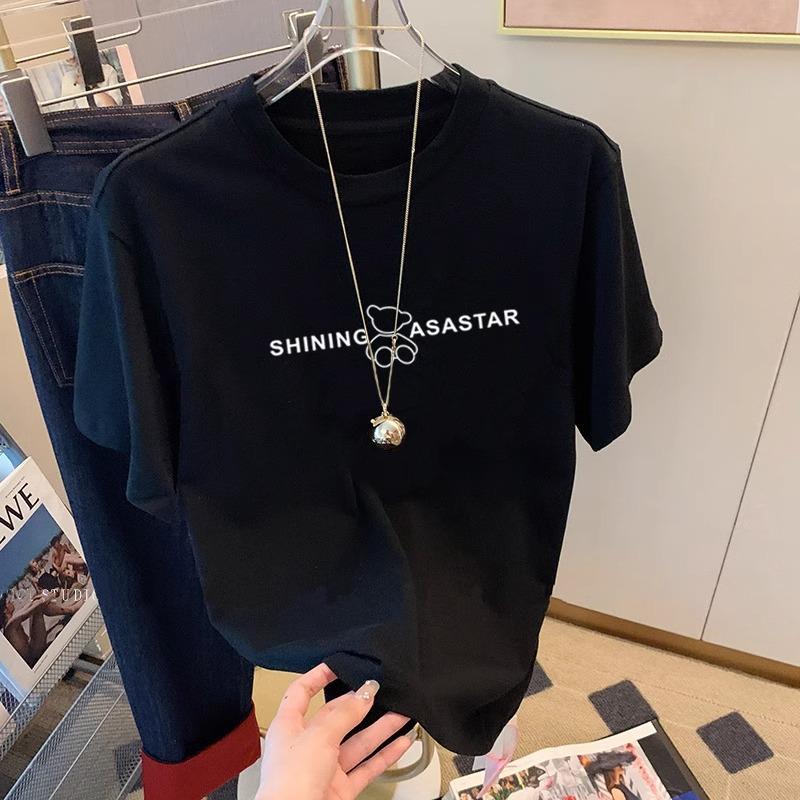 2025Printed Short Sleeve Plus Size Women's Short Sleeve T-Shirt Summer Loose Women's T-Shirt High Quality Letter Pattern CCXX213