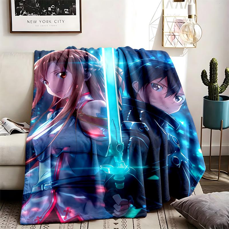 Sword Art Online Theme Blanket Suitable For The Sofa Camping And Travel Made Of Soft Flannel Material An Ideal Gift For Occasions Such As Birthday