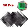 50pcs Pot Hole Mesh Pad Mat Grid Square Drainage Hole Screen For Pot Bottom Prevent Soil Loss Bonsai Flower Plant Gardening Tool