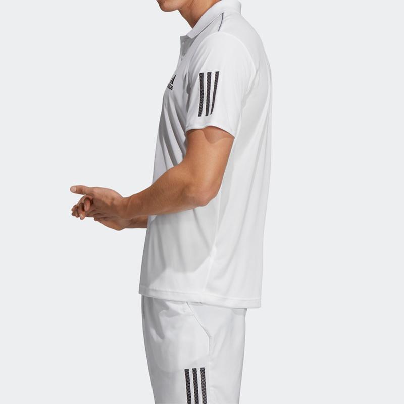 Adidas Club 3-Stripe Polo Shirt Men Tops White DU0849