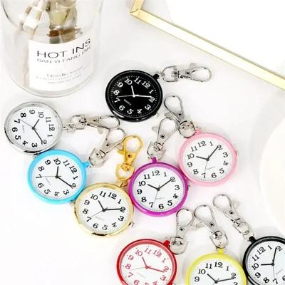 Pocket Watches Fashion Nurse Watch Keychain Mini Time Reminder Portable Items for Women Men Trendy Electronic Clock Key Chain