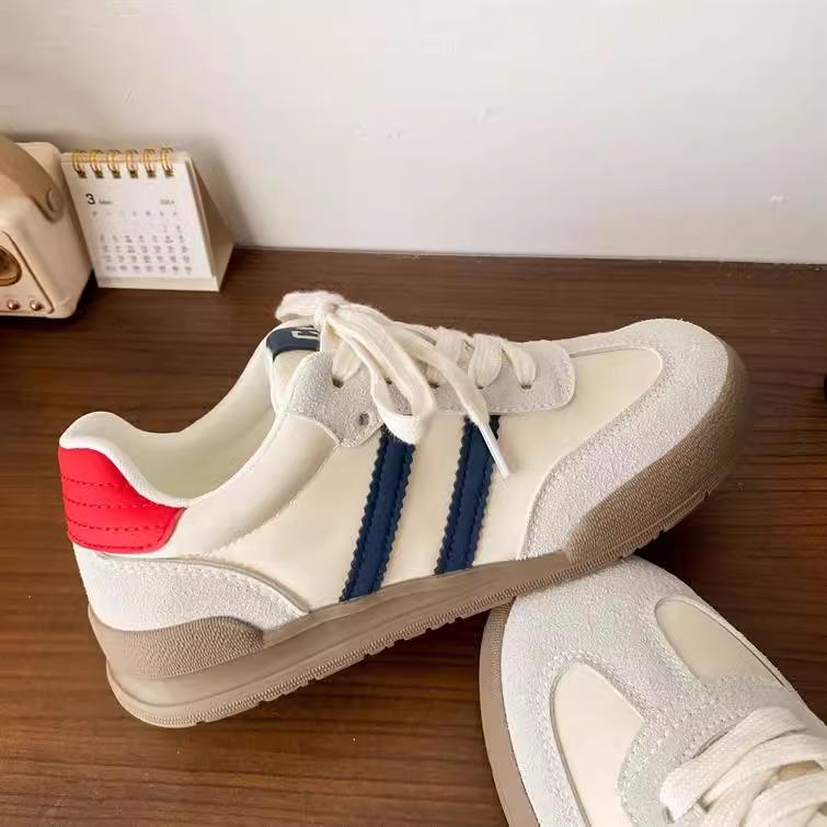 Niche German training shoes women's light and breathable Forrest Gump shoes women's 2025 new retro versatile sports flat white shoes