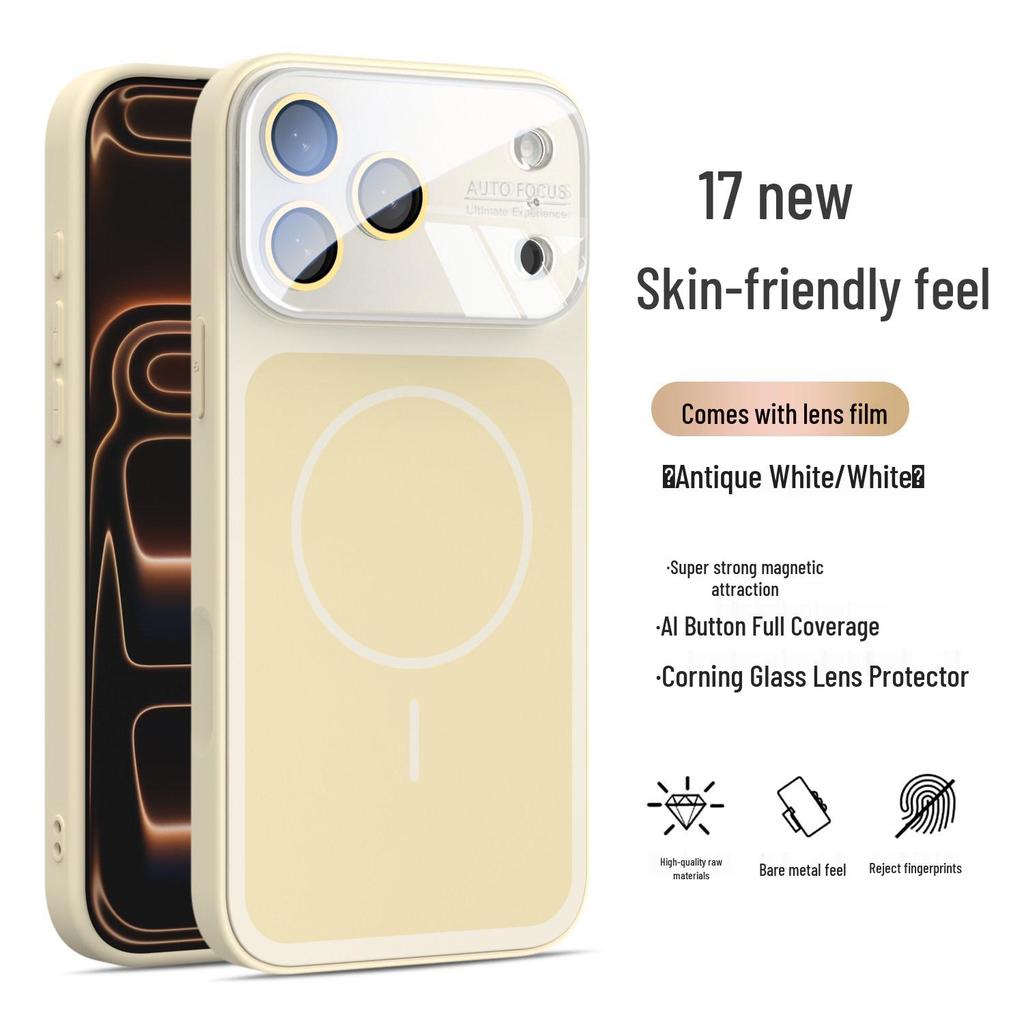 Liquid Silicone Magnetic AI Button Case for iPhone 17 Pro Max - Fits iPhone 15 & 16