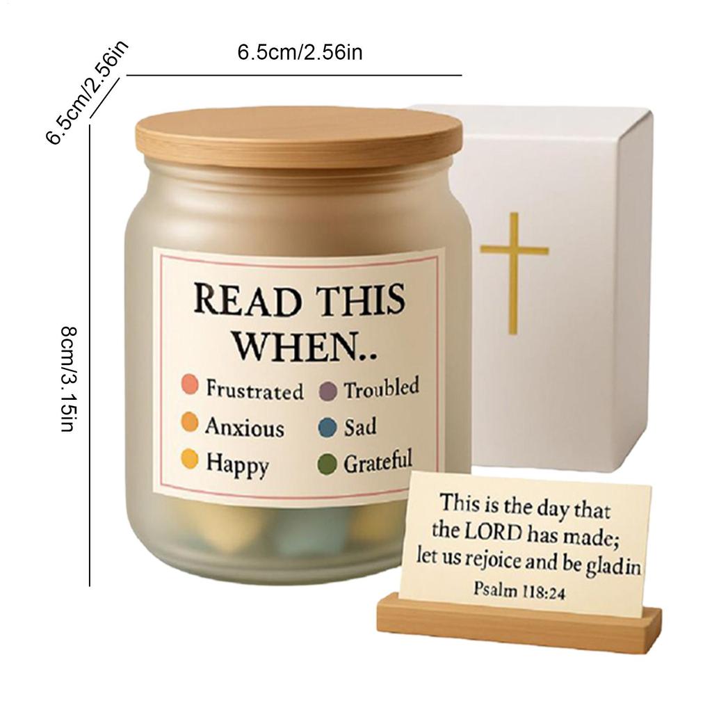 Inspirational Bible Verse Jar Hope Bible Verse Jar Inspirational Prayers Scripture Basket for Morning Men Women Birthday Home