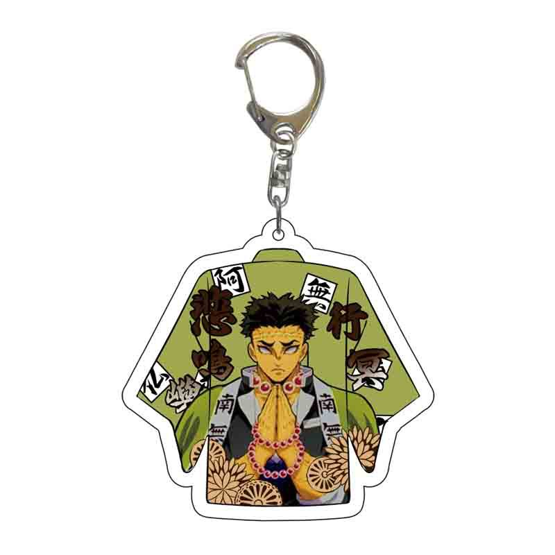 Demon Slayer Keychain Cute Anime Keychain Ingenious Cartoon Key Ring Student Bag Charm Tanjiro Kamado Nezuko Hashira Gifts for