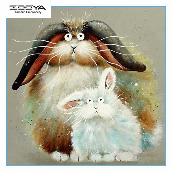 

ЗООЯ DIY 3D Алмазная картина Кролик Вышивка Крестом Стежок Главная Декор