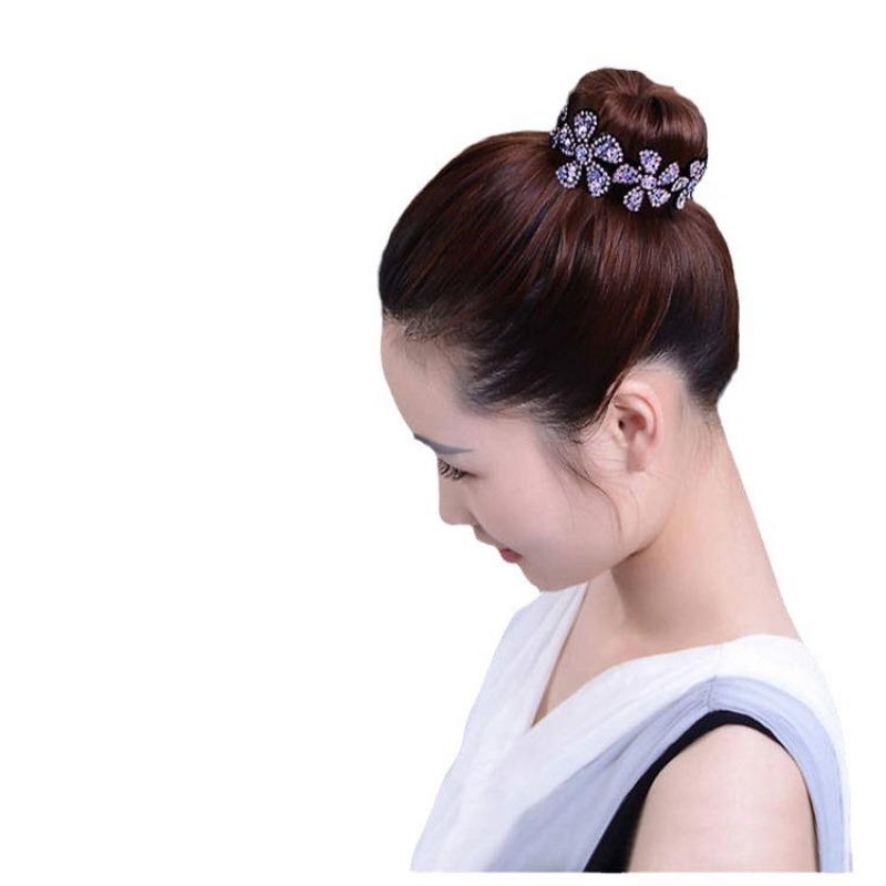 Korean Version Hair Reel with Diamond Headgear Ball Head Adult Simple Fashion Versatile Lady Top Clip Head Flower
