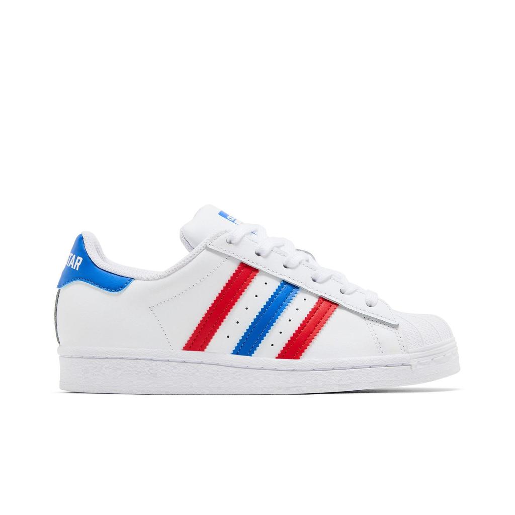 adidas Superstar 'White Red Blue' (Unisex) Footwear White / Red / Blue Skateboard Shoes FV3033