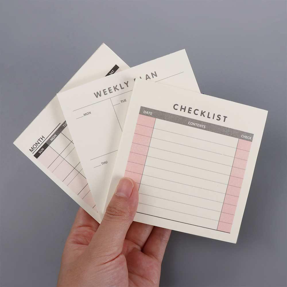Check List Plan List Stationery School Supplies Memo Pad Daily Weekly Month Planner Weekly Plan