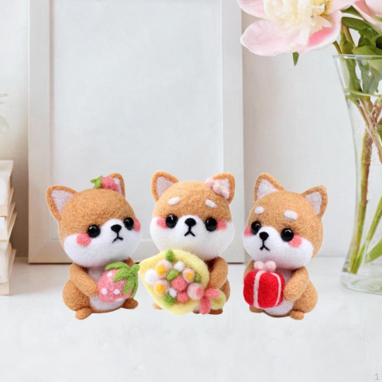 

Набор для валяния, набор кукол-животных, симпатичные принадлежности для валяния из шерсти, материал для войлока своими руками 3PCS